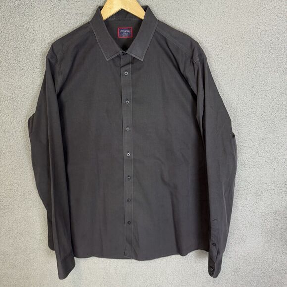 Untuckit Shirt Men's 2XLT Black Long Sleeve Button‎ Up Casual Wrinkle Free - Picture 1 of 6